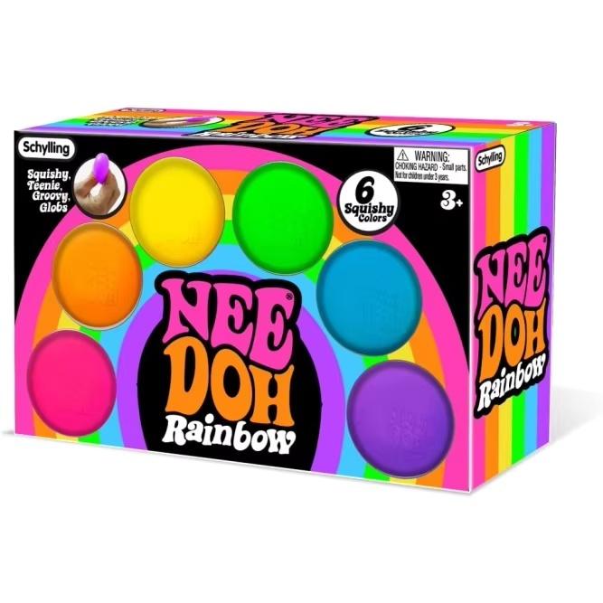 Schylling Needoh Rainbow Teenie Stress Ball Fidget Toys Blind Box Surprises Anti-stress Sensory Squeeze Party Toy Gifts