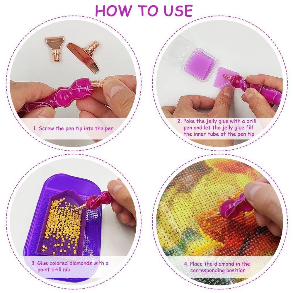 Diamond Painting Pen SENHAI Diamond Painting Pen Accessory Tool Kit with Stainless Steel Metal Tip Diamond Art Pen for 5D Diamond Painting DIY Arts