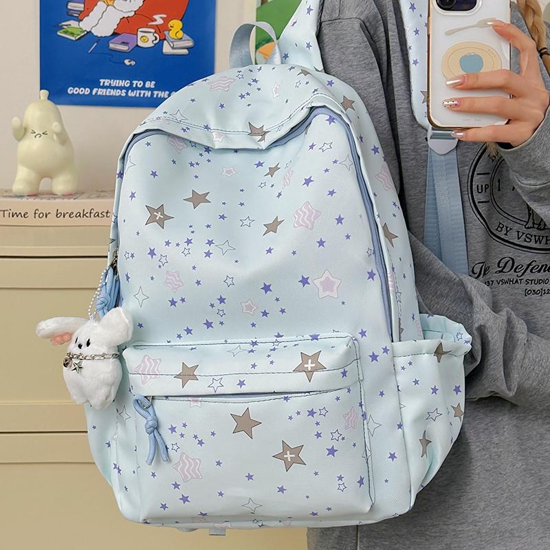 Student Schoolbag Women Star Printed Backpack