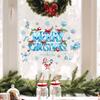 Merry Christmas Window Cling Removable Waterproof Santa Snowman Snowflake Static Glass Sticker Holiday Party Decoration Decal