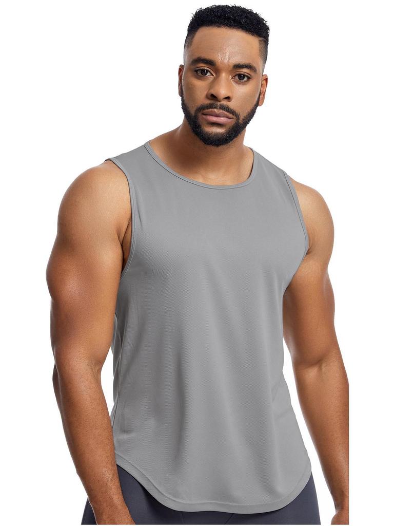 Pánská síťovaná prodyšná fitness vesta na léto, rychleschnoucí sportovní tílko na běh a basketbal, odolné proti potu, velká velikost.