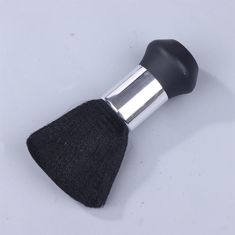 Spazzola Morbida da Parrucchiere Spazzola Nera da Parrucchiere Pulizia Capelli Collo Spolverino Viso Anello Taglio Capelli Pettine per Styling Barba