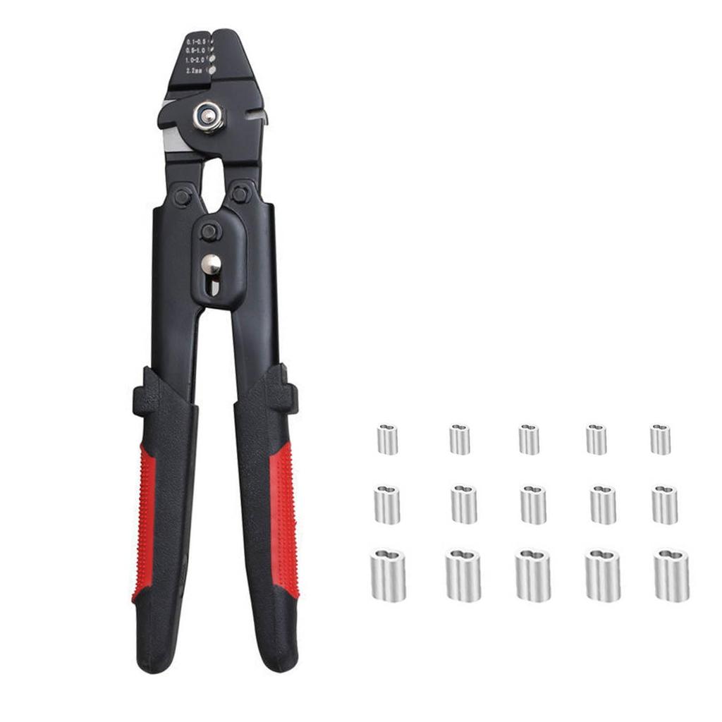 Ibubu Crimping Wire Clamp Wire Wire Rope Aluminum Sleeve Crimping Hand Crimping Sleeve Crimping Compatible with Includes Aluminum Sleeves Pliers,