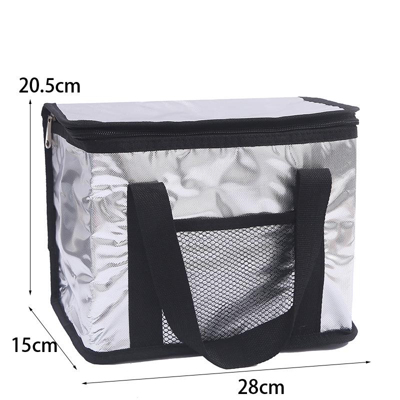 Portable Aluminum Foil Insulated Lunch Bag for Outdoor Picnic