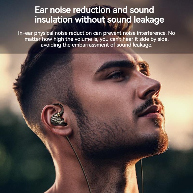 Quad Core 9D Surround Sound Gaming Earphones Type C&3.5mm Wired In-ear Earbuds Deep Bass Headphones Sports Headsets for Samsung