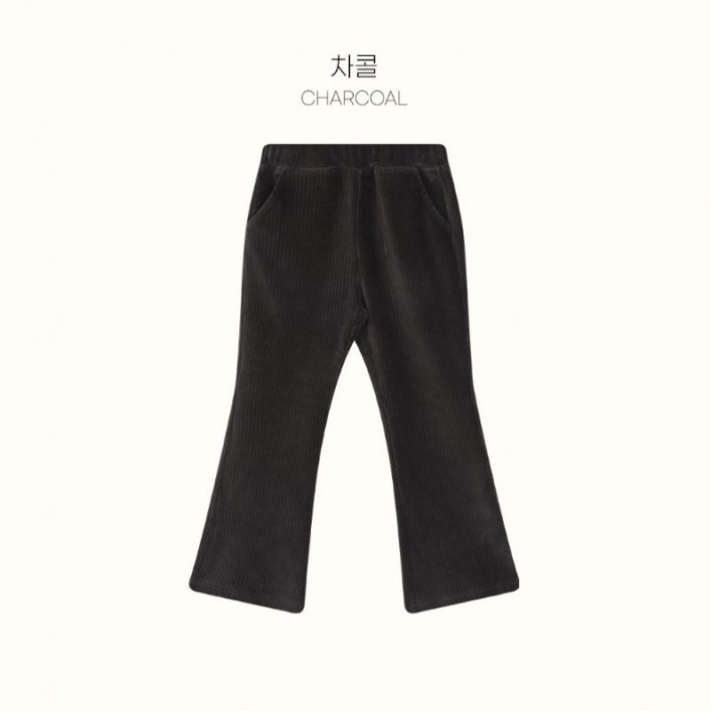  Olivan  Velour Point Label Pants  Charcoal 