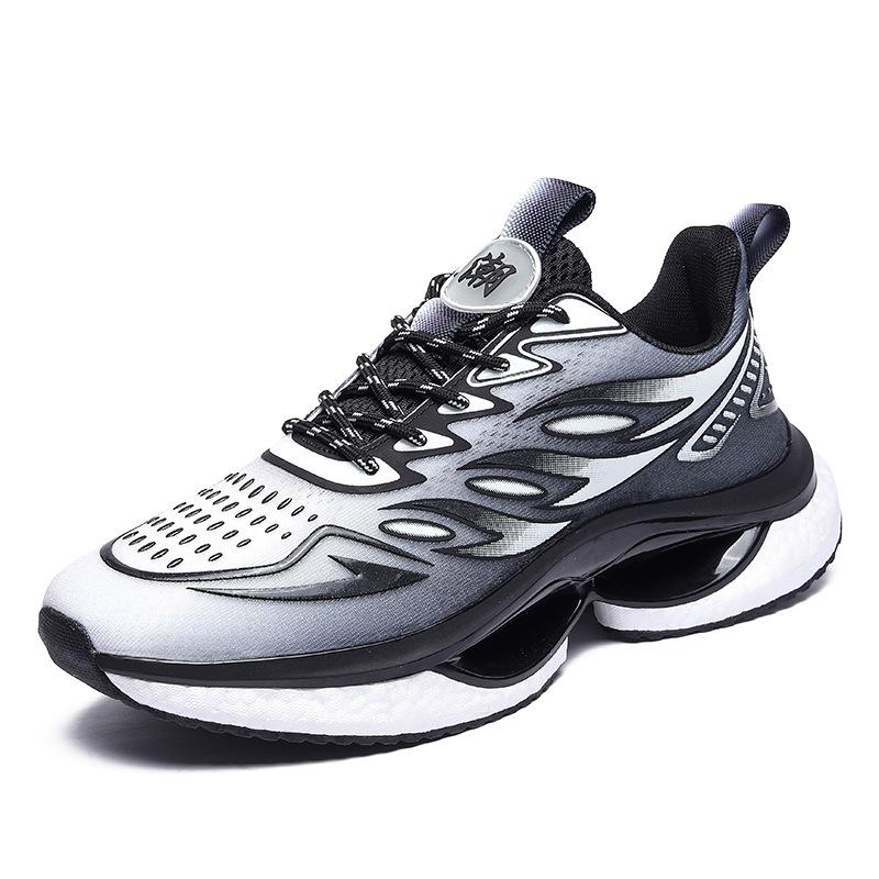 Спортивная мужская обувь летняя дышащая сетчатая обувь для бега модная индивидуальная универсальная светящаяся обувь с попкорном 39 4483₽