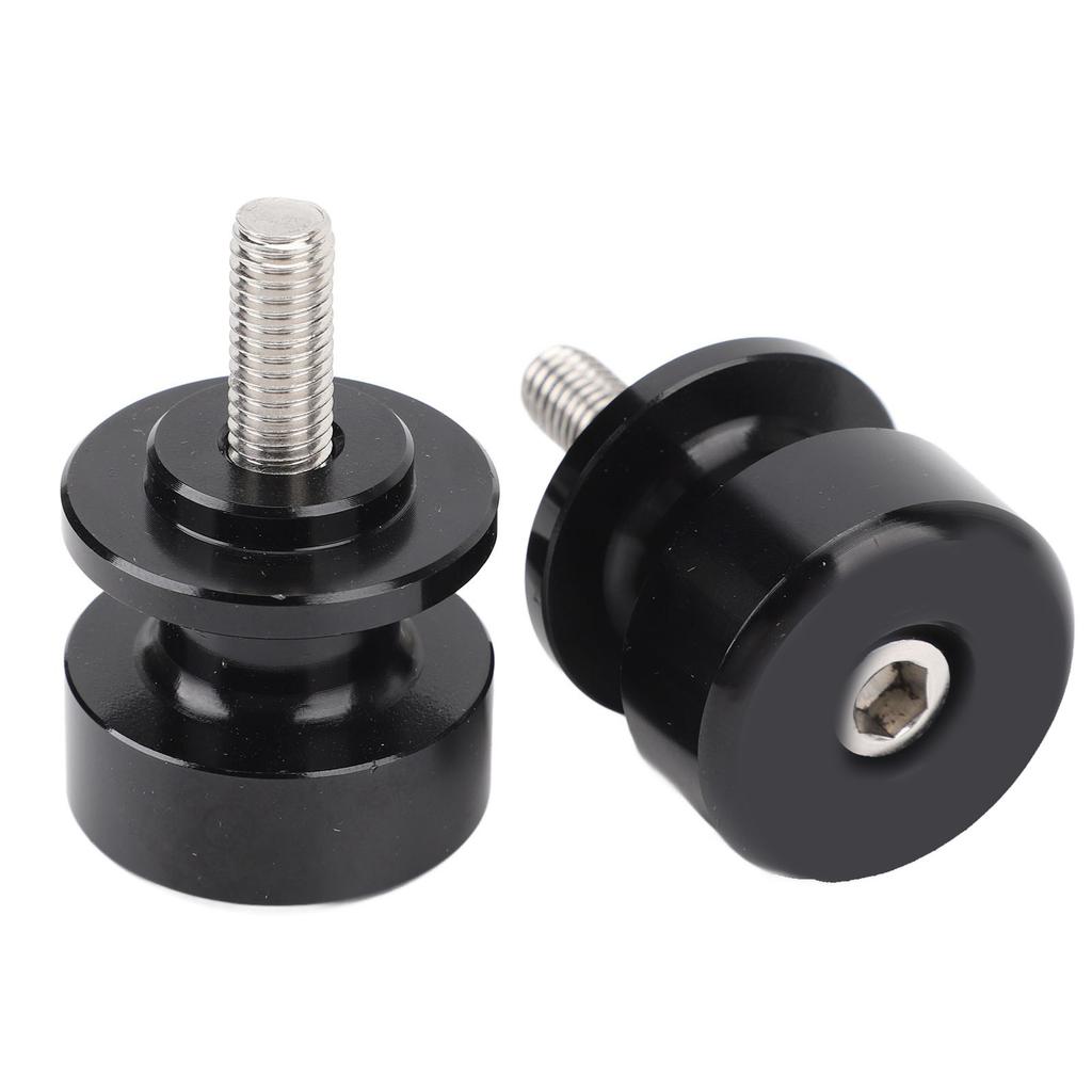1 Pair Motorcycle Swing Arm Spools Slider M8 CNC Aluminium Alloy Black Swing Arm Stand Screws for Street Bike CB1000R