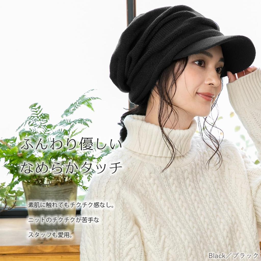 [QUEENHEAD] Queen Head Small Face Effect Knit Casquette Hat for Men and Women Large Size with Brim Knit Hat Wide Brim UV FallWinter Cold Protection