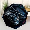 1pc Gas Mask Automatic Folding Umbrella - Lightweight, Retractable Design with 8-Rib Durability, Perfect for Outdoor Adventures, Fashionable