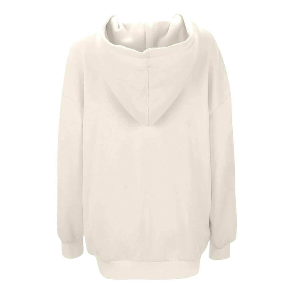 Women's And Men's Fashion Casual Sweatshirt Loose Zipper Cardigan Long Sleeve Hooded Jacket
