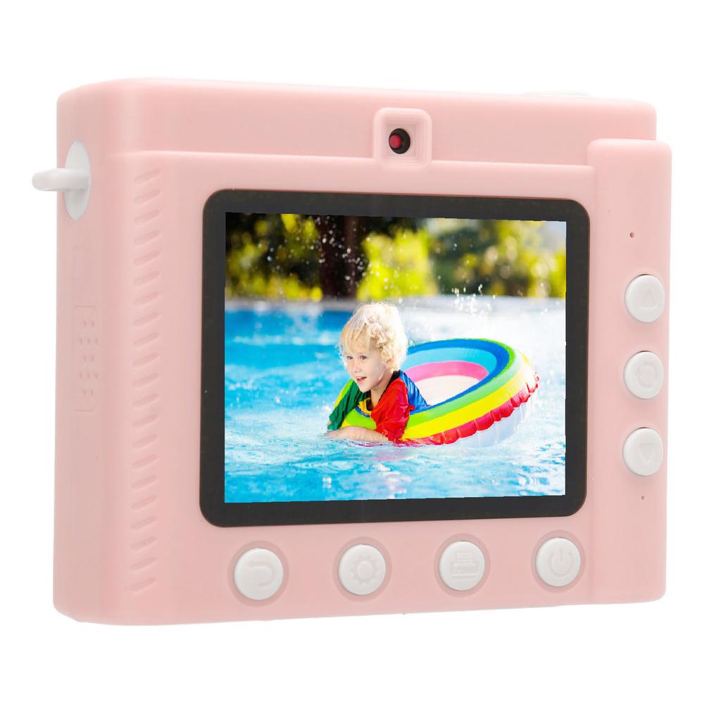 Kids Print Camera with 3 Rolls Printing Paper HD Dual Lens Photo Video Recorder for Outdoor Game