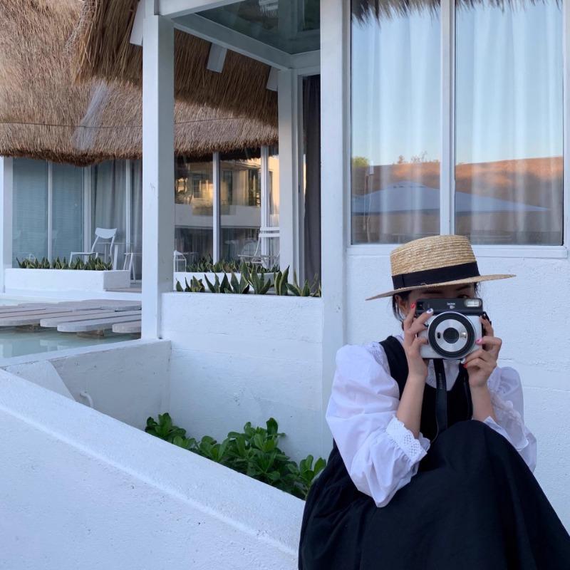 Flat Edge Straw Hat Women's Summer Sunscreen Straw Sunshade Small Fresh Beach Fashion Temperament Top Hat