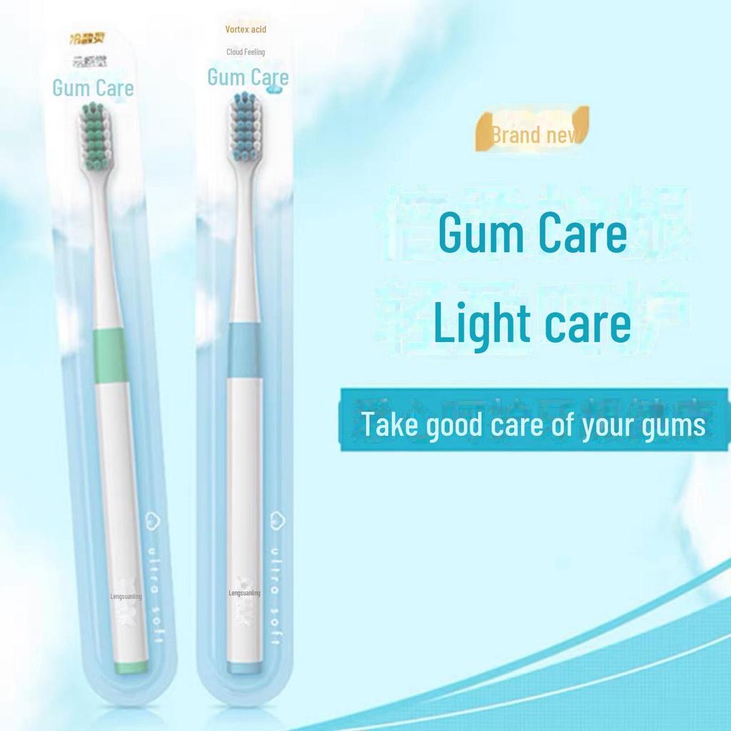 Weiche Borsten Erwachsenen-Zahnbürste mit doppeltem Zahnfleischschutz für empfindliche Zähne - Familienpackung