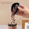 Ceramic Coffee Bean Dosing Cup Spray Bottle Spoon Set - Wood Espresso Accessories Kit with Static Reduction Spray Measuring Tra