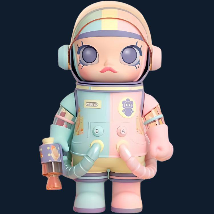 New POP MART X MEGA SPACE MOLLY 100% Honey MOLLY Macaron Trendy Figures PPMT-2412-0010