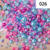 Yantuo 1000g Mixed Packaging Flat Back Pearls Resin Rhinestone Jelly Rhinestones Bulk Abs Loose Pearl for DIY Decoration