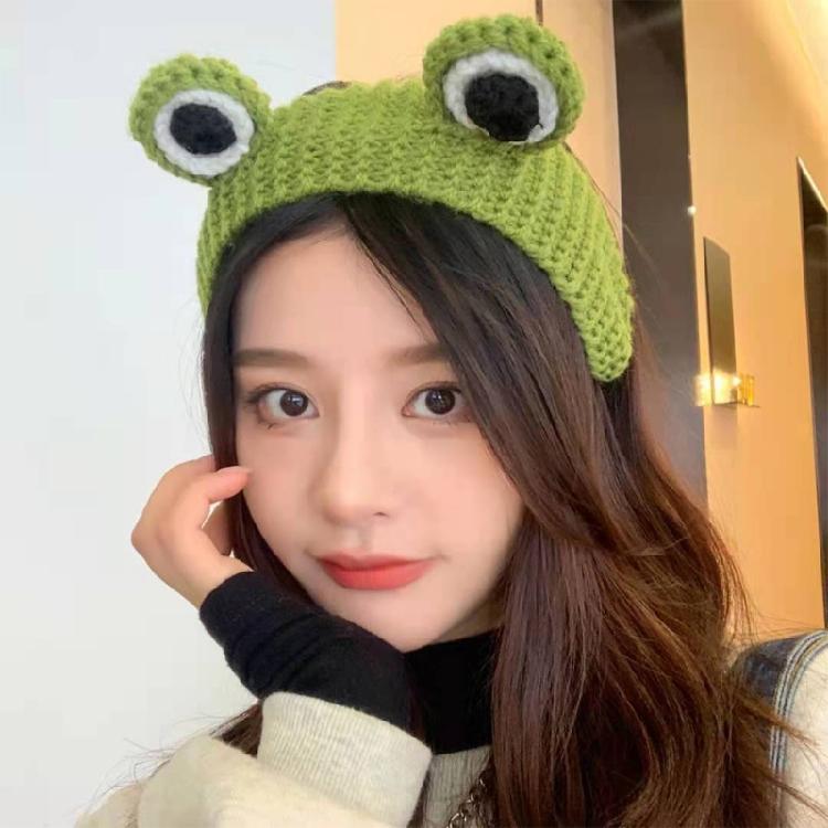 Cartoon Animal Wash Face Headband Knitted for Frog Headbands Lovely Party Hair P