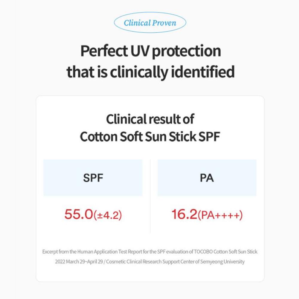 TOCOBO Cotton Soft Sun Stick 19gSPF 50+ PA++++  | Korean Sunscreen Stick Matte