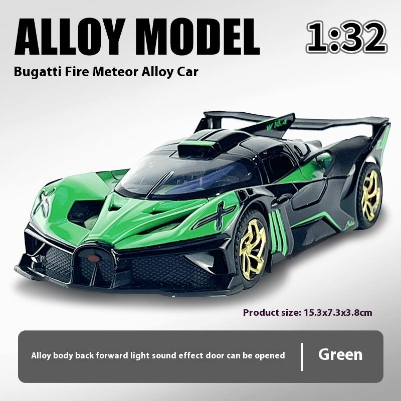 1:32 Scale Bugatti Alloy Die-Cast Car Model Simulation Sound And Light Racing Sports Car Children'S Toy Collection Ornament Gift