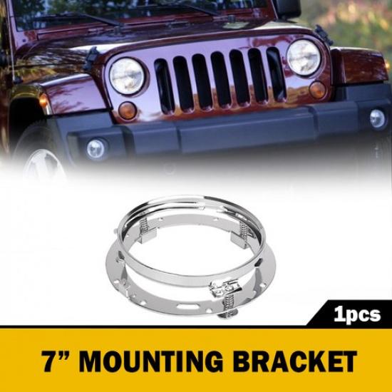 7 Front Round LED Headlight Mounting Ring Bracket Adapter Fit for Harley Touring