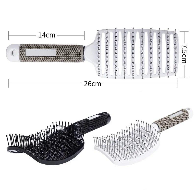 Massage Hair Brush Scalp Hairbrush Comb Professional Ribs Comb Hair Shampoo Brushes Hairdressing Comb Curly Hair Rib Comb