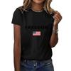 Women's Fashionable Casual Short Sleeved Printed T-Shirt Round Neck Top