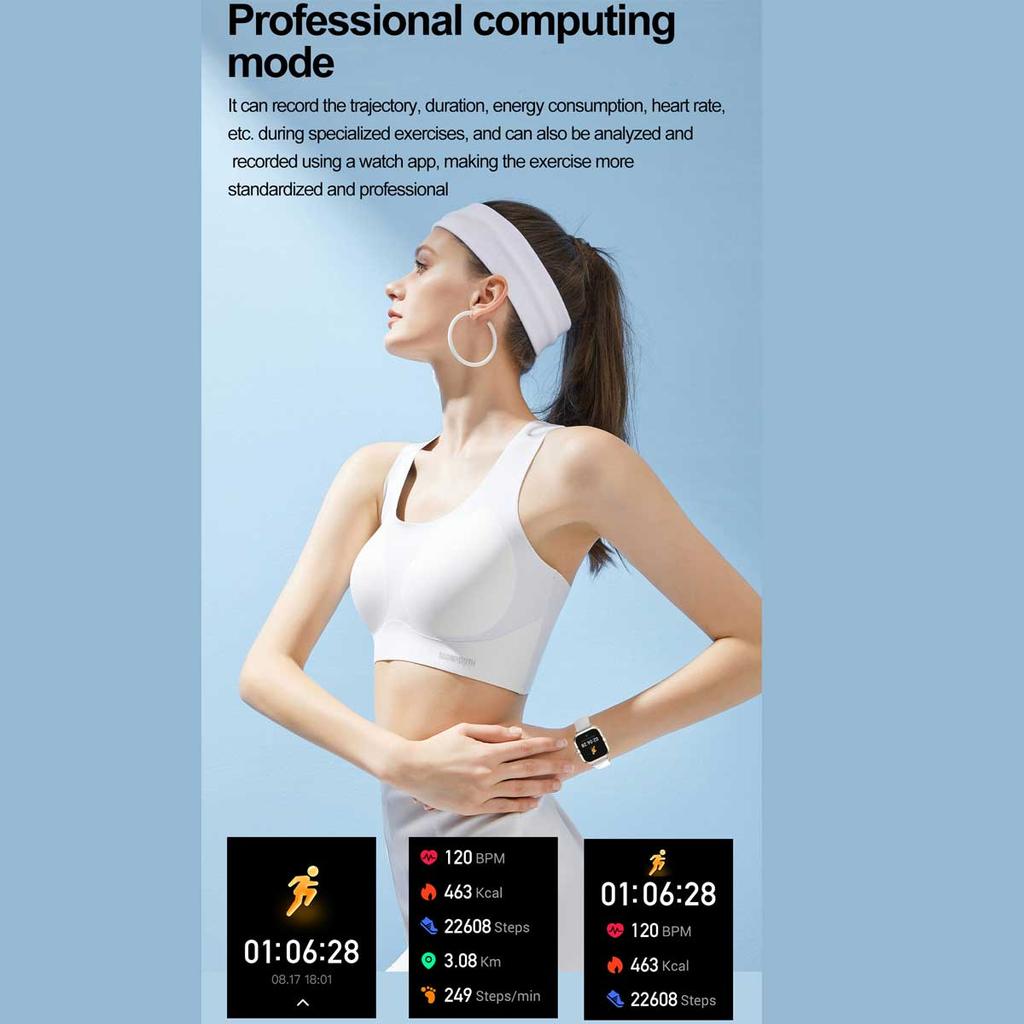 Rose Golden Smart Watch Ultra Thin Luxury Smartwatch Bluetooth Call Custom Dial Health Monitor Fitness Wristwatch for Ladies