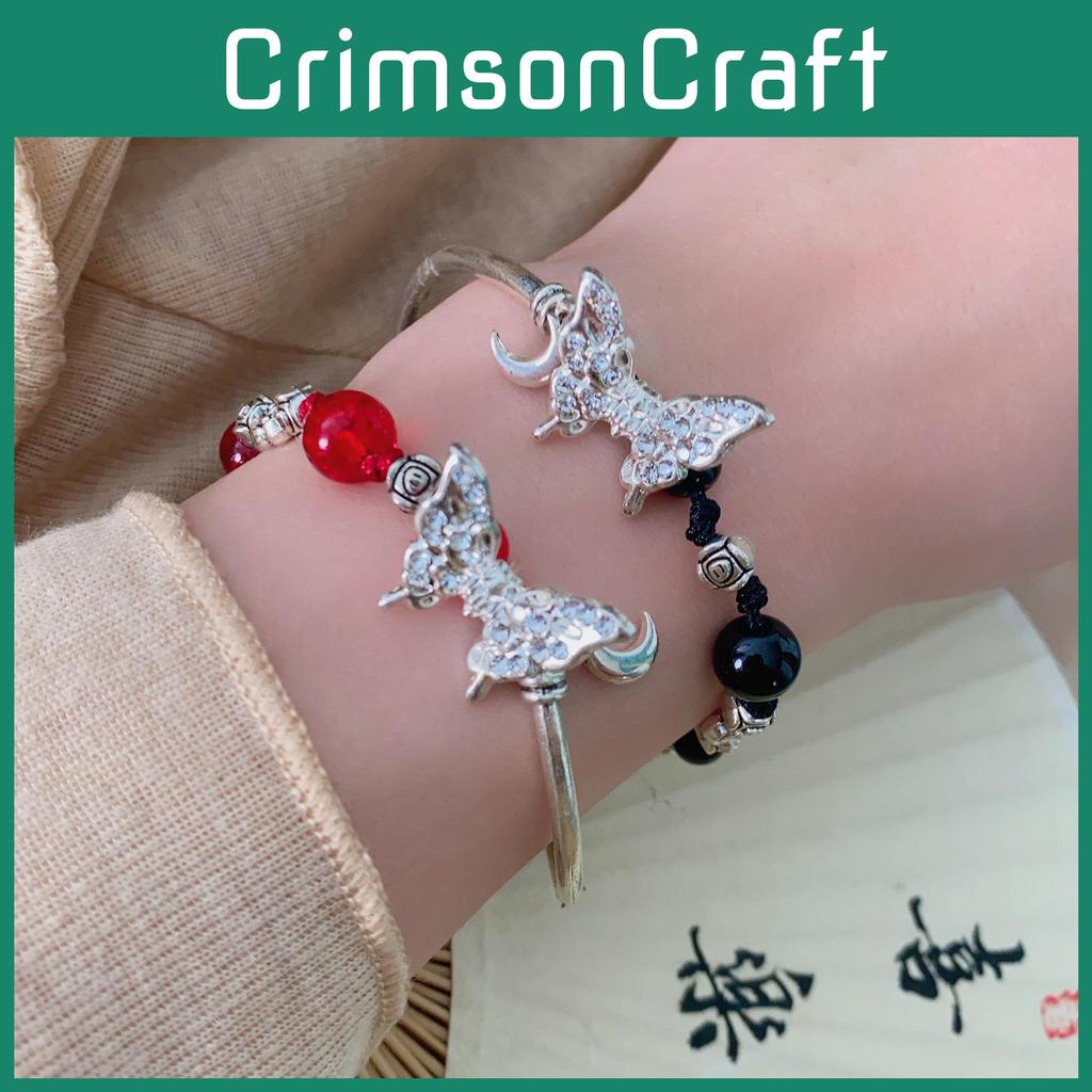 Elegant Butterfly Rose Alloy Bracelet Exquisite Design For Men Women And