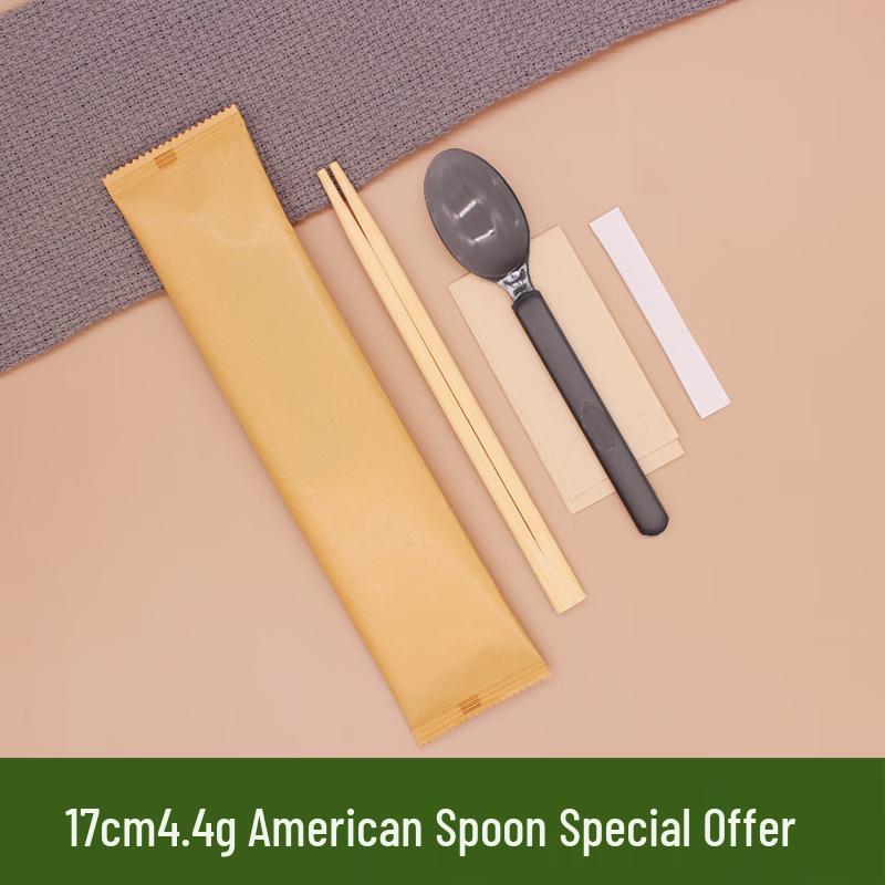 

Bamboo Chopsticks and Spoon Set - 100 Pack