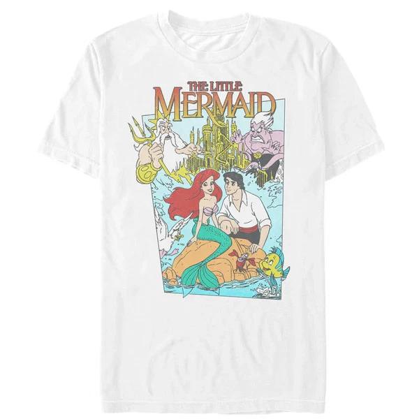 The Little Mermaid Character Poster Tshirt Unisex Unisex Unisex S