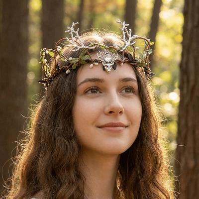 Vine Elven Crown Fantasy Fairy Headpiece Fairy Elf Tiara  Costume Accessories