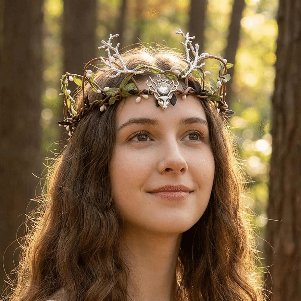 Fantasy Elven Crown Diadem Fairy Headpiece Photoshoot Elf Tiara Gothic Style