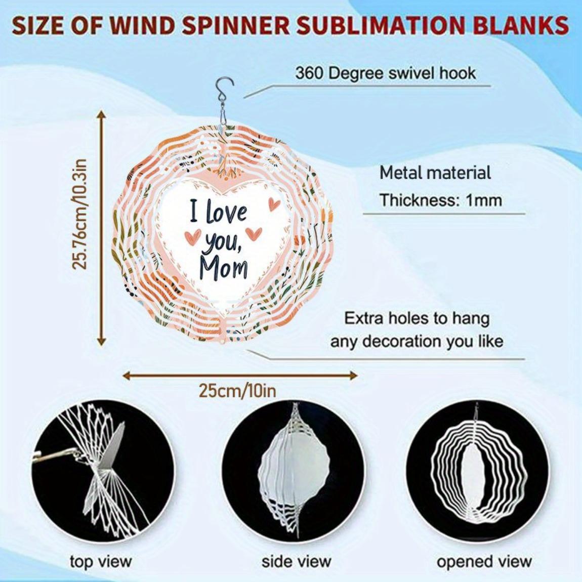 

Люблю тебя, мама, цветочный металлический колокольчик ветра, дизайн в форме сердца с вращающимся крючком, прочный декор для улицы, для сада, патио