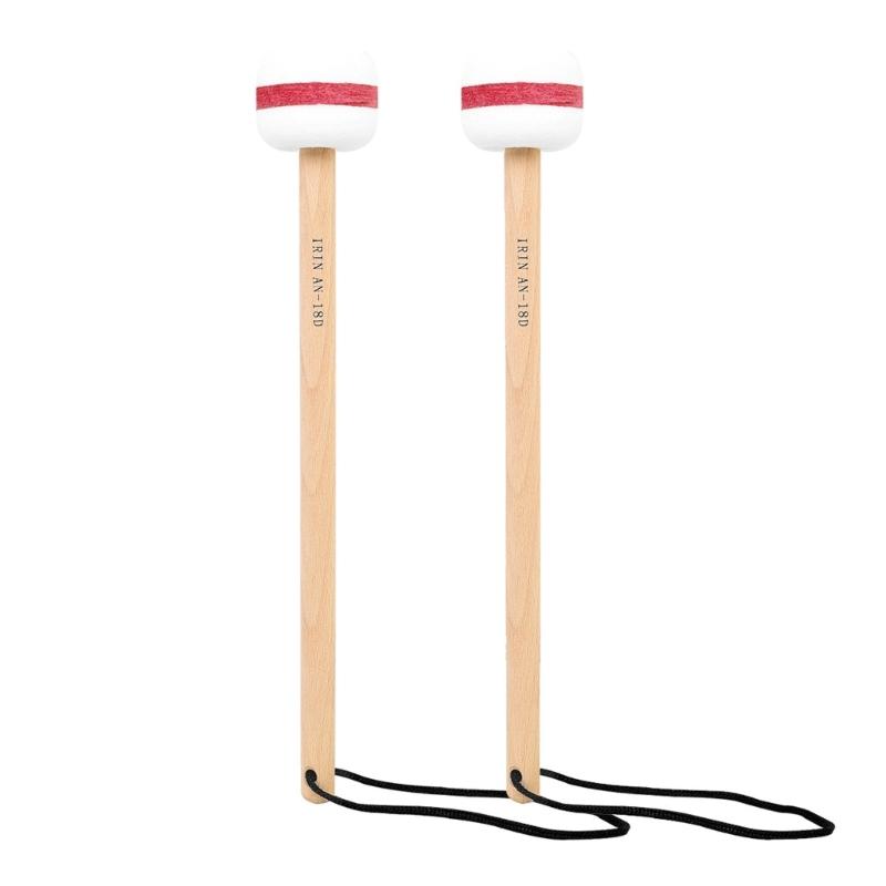

Multifuntional Drumsticks Felt and Wood Construction Offering Superior Durability Music Instrument Mallets for Stage білий/червоний