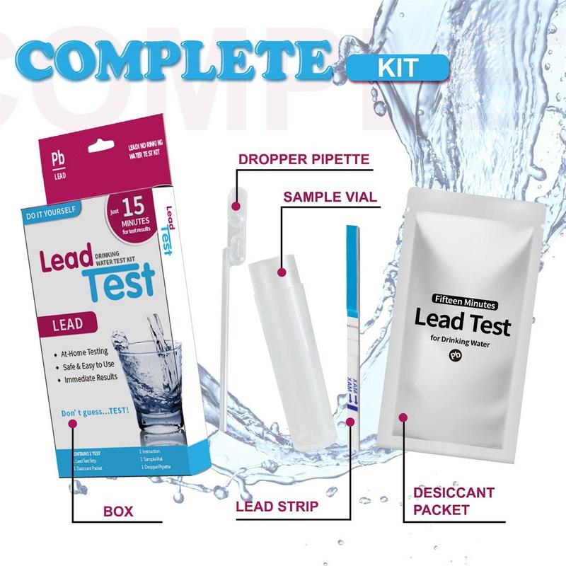 Water Testing Kit for Drinking Water Pool Water Test Lead Test Chlorine PH Hardness Water Quality Test for Tap Water