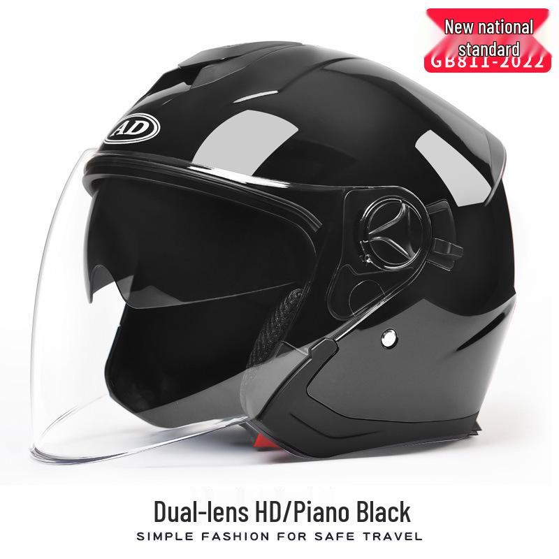 AD Unisex Electric Motorcycle Helmet - Winter Warmth, All-Season Safety, 3C Certified Half Helmet for Scooters