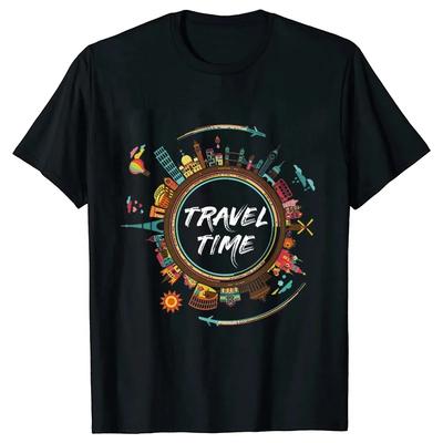 Shirts for Men Clothes Travel Aesthetic T-shirts Short Sleeve O-neck Funny Tshirt Over T Shirt Tops Harajuku Streetwear#Color