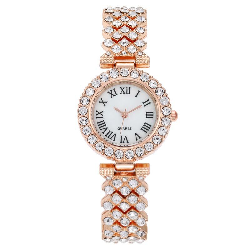 1PC Fashion Roman Diamond Women's Watch Women's Watch Quartz Watch Bracelet Women's Watch