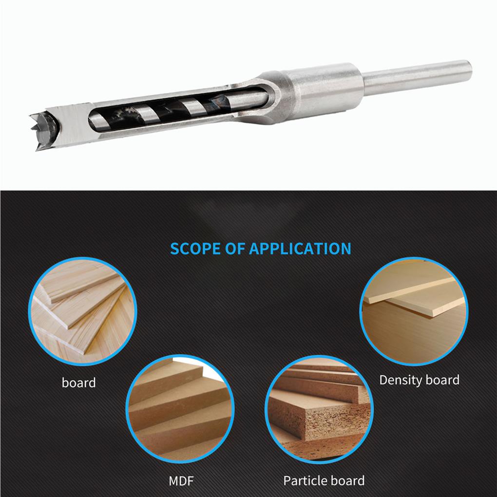 Wood Drill Bit Square Hole Multifunctional Portable Universal Saw Drilling Punching Tool Professional Woodworking