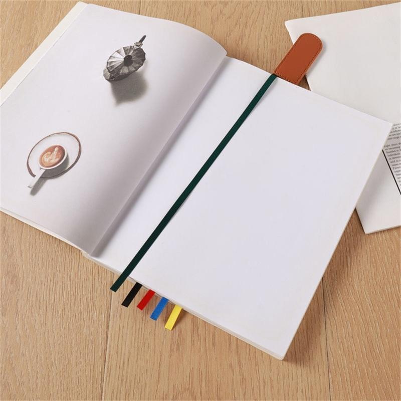 Bokmärken i läder Bokmärken med band med 5 färger Bibliska bokmärken Sidmarkörer med band för Bibeln Dikter Roman