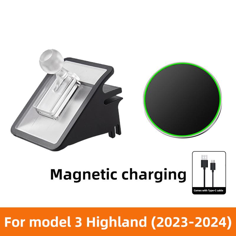 Car Phone Holder For Tesla Model Y Juniper Model3 Highland Model YL Adjustable Magnetic Car Phone Support Frame Accessories