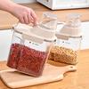 Reis-Aufbewahrungsbehälter Luftdichter Müsli-Spender mit ausgießbarem Ausguss und Messbecher-Deckel Kunststoff Vorratskammer Küchen-Organisation Behälter für Trockennahrung Mehl