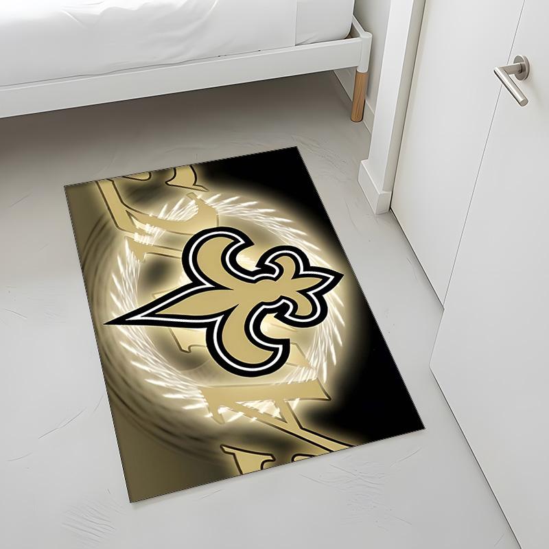 New Orleans Saints (14) Rug Suitable For Living Rooms Bedrooms Computer Rooms Dining Areas And Placement Under Tables And Chairs Also An Ideal Choice