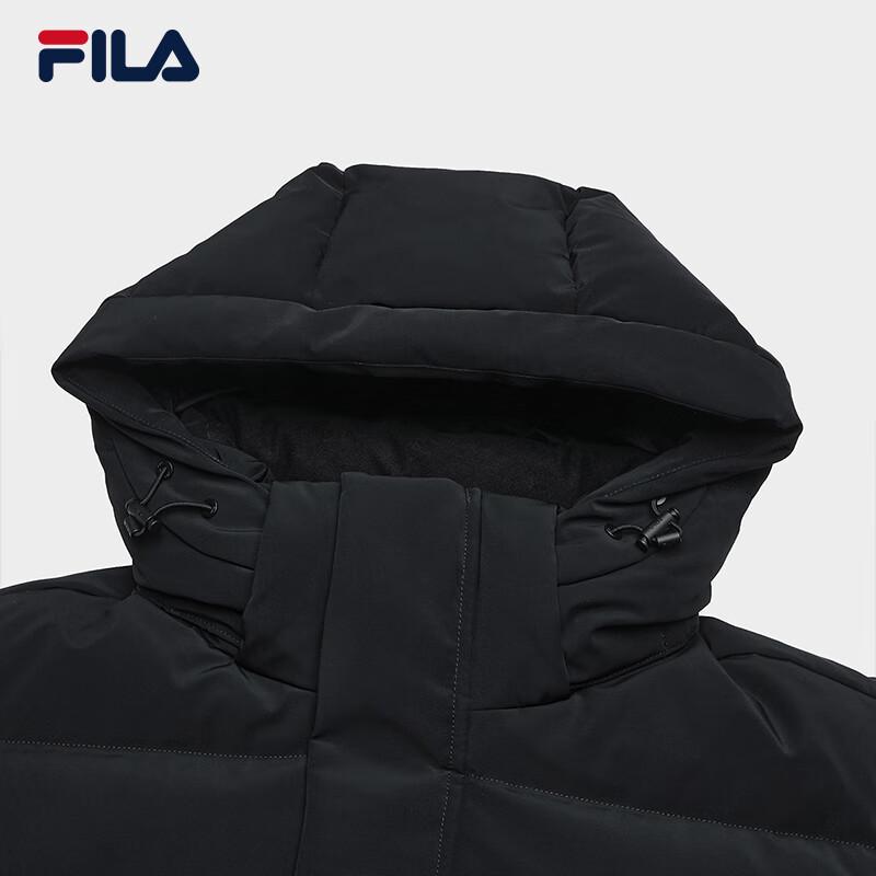 FILA Men's 2024 Winter Hooded Mid-Length Down Jacket
