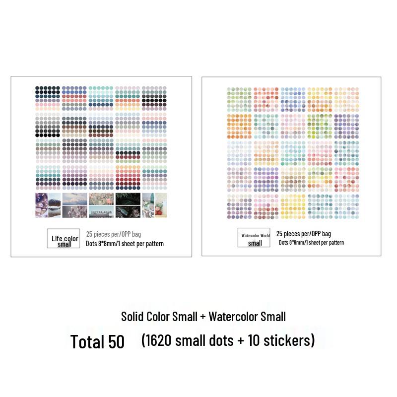Colorful Polka Dot Hand Account Stickers - Small Round Labels for Sealing and Decoration