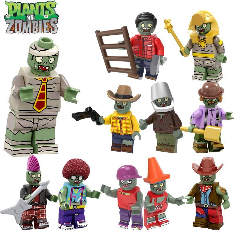 Children's Building Toy Plant Vs. Zombie Boy Mini Granule Toy