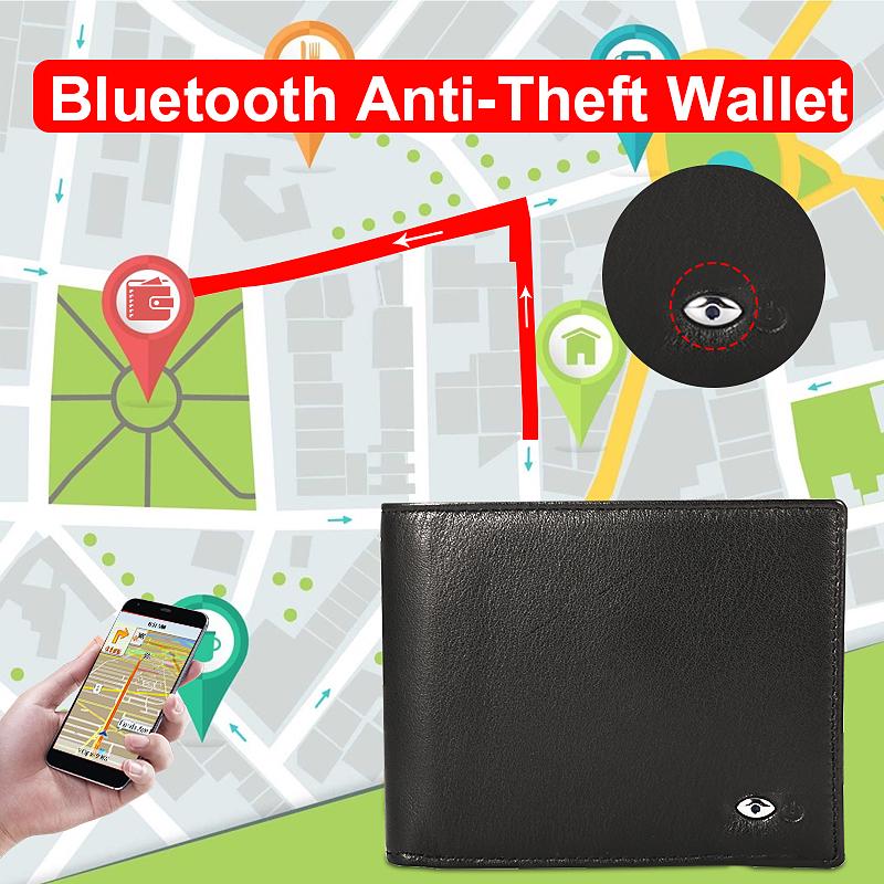 Cuir véritable Bluetooth Smart Wallet Anti Lost Finder GPS Locator Tracker GB Cuir véritable Bluetooth Smart Wallet Anti Lost Finder GPS Locator Tracker GB