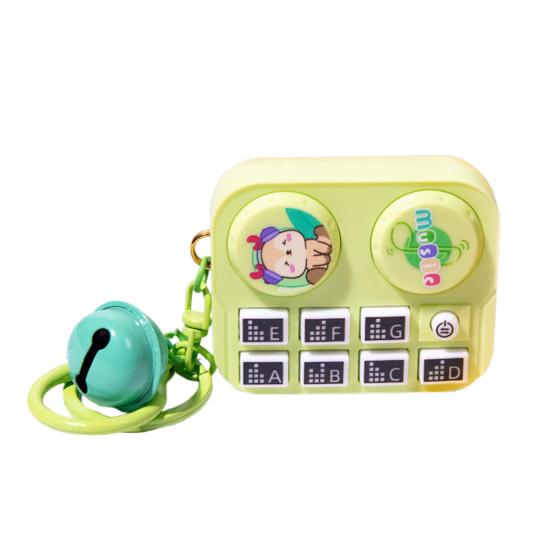 Mini DJ Kontrol Cihazı Müzikli Işıklı Oyun Konsolu Taşınabilir Seyahat Pille Çalışan Çocuklar Gençler Yetişkinler Eğitici DJ'lik Oyun Makinesi Anahtarlık Oyuncak