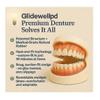 Glidewellpd Premium Silicone Denture Smileasego Full Mouth Dental Replacement Solution Comfort Fit Adjustable Durable